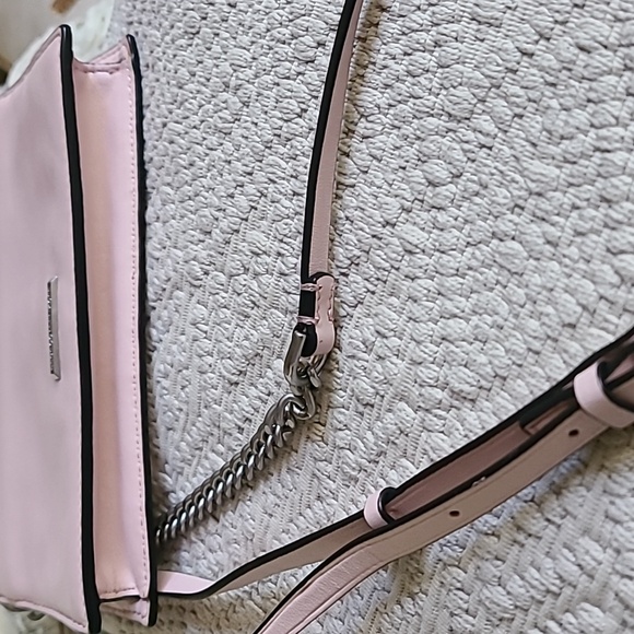 Rebecca Minkoff Blythe Pink Leather Wallet On chain - Picture 10 of 12